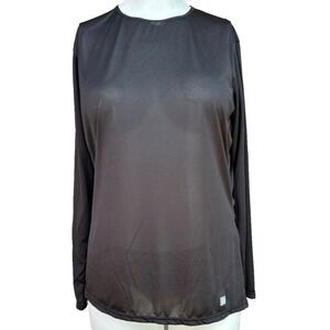Polarmax Womens L Black Thermal Base Layer Acclimate Dry Active USA LS Pullover